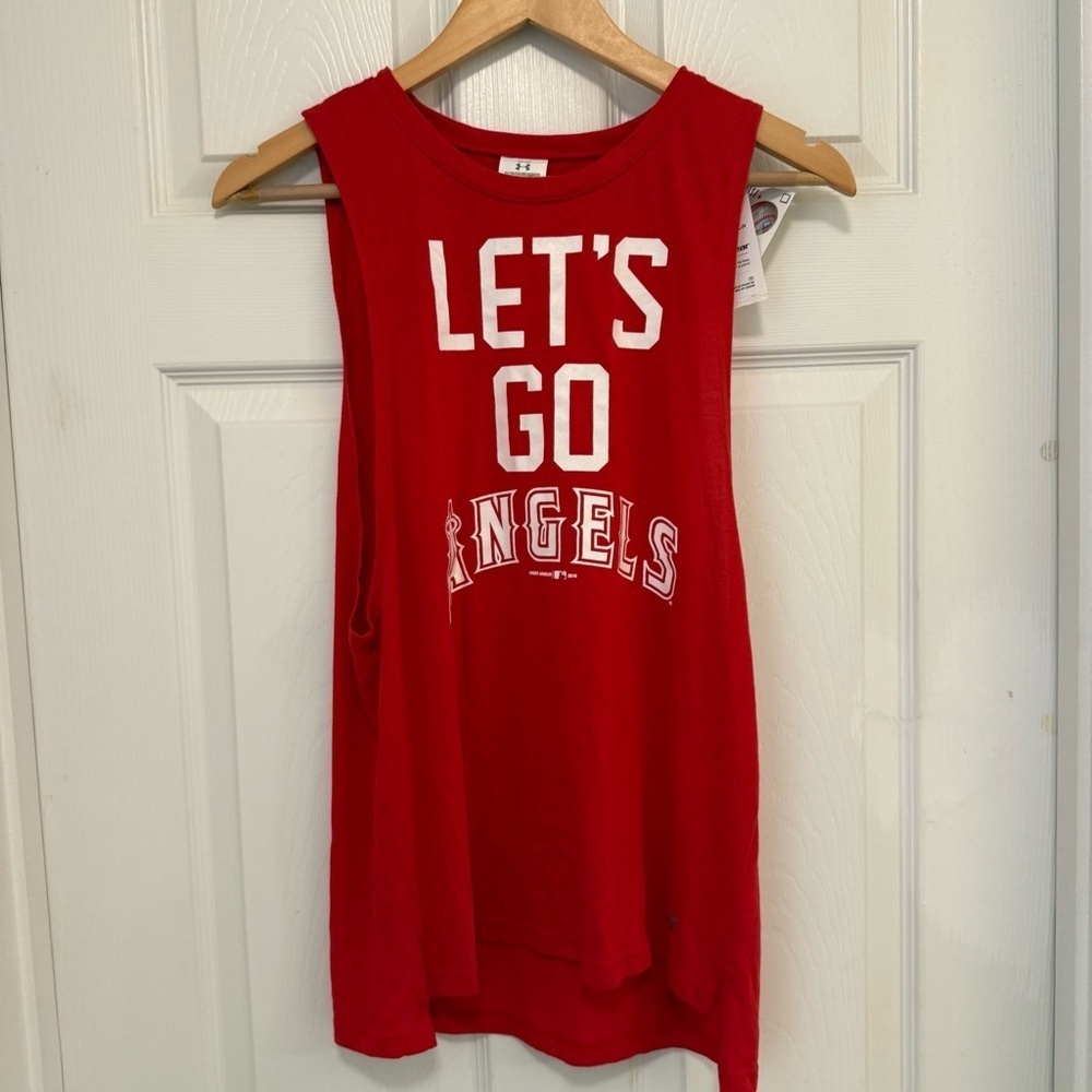 NWT Under Armour Los Angeles MLB Let’s Go Angels Tank Top